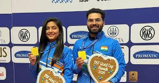 ಐಎಸ್‌ಎಸ್‌ಎಫ್ ವಿಶ್ವಕಪ್‌ನಲ್ಲಿ ಆರ್ಯ-ಅರ್ಜುನ ಜೋಡಿಗೆ ಚಿನ್ನದ ಕಾಂತಿ