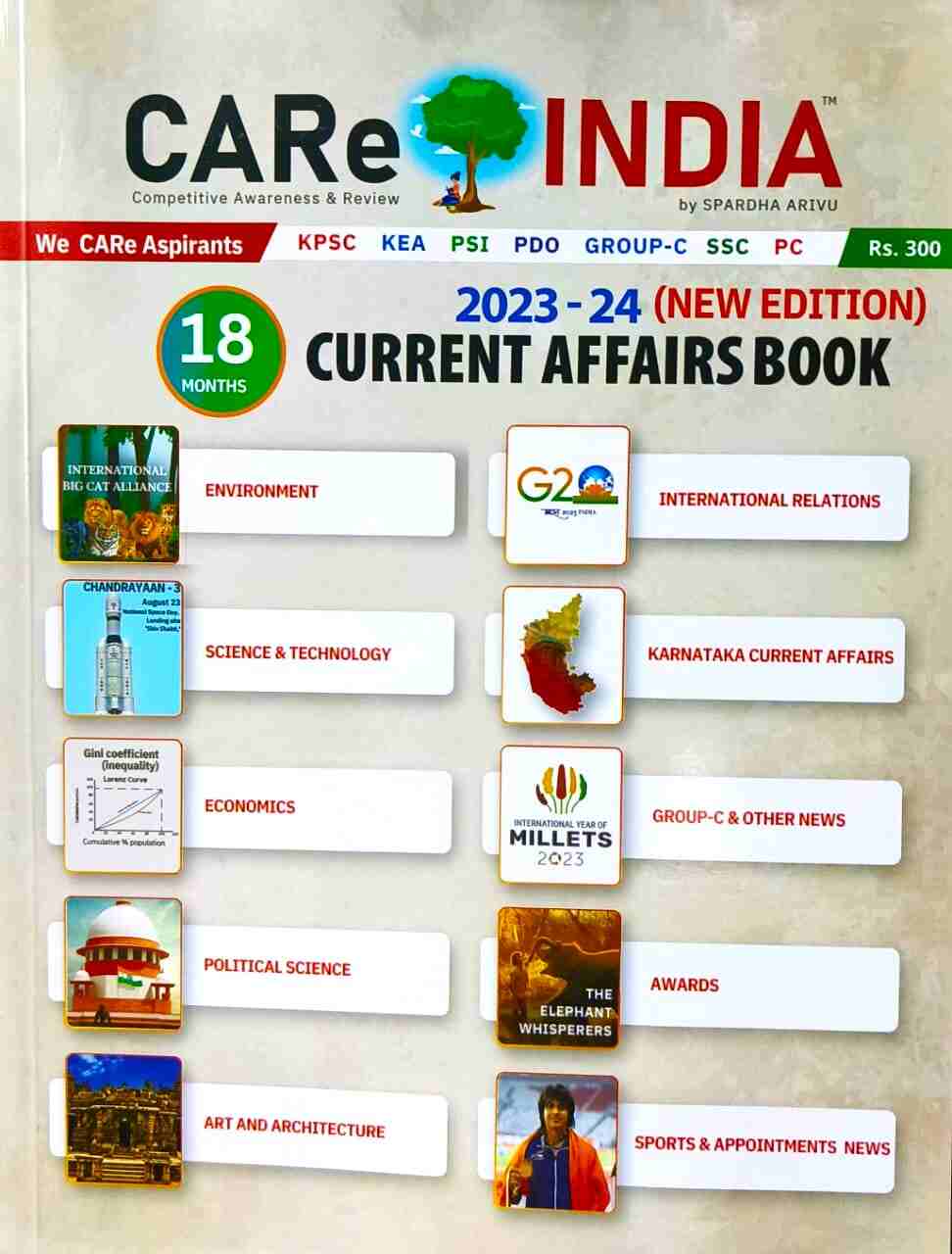 Buy CARe INDIA SPARDHA ARIVU 18 Months Current affairs 202324 Online