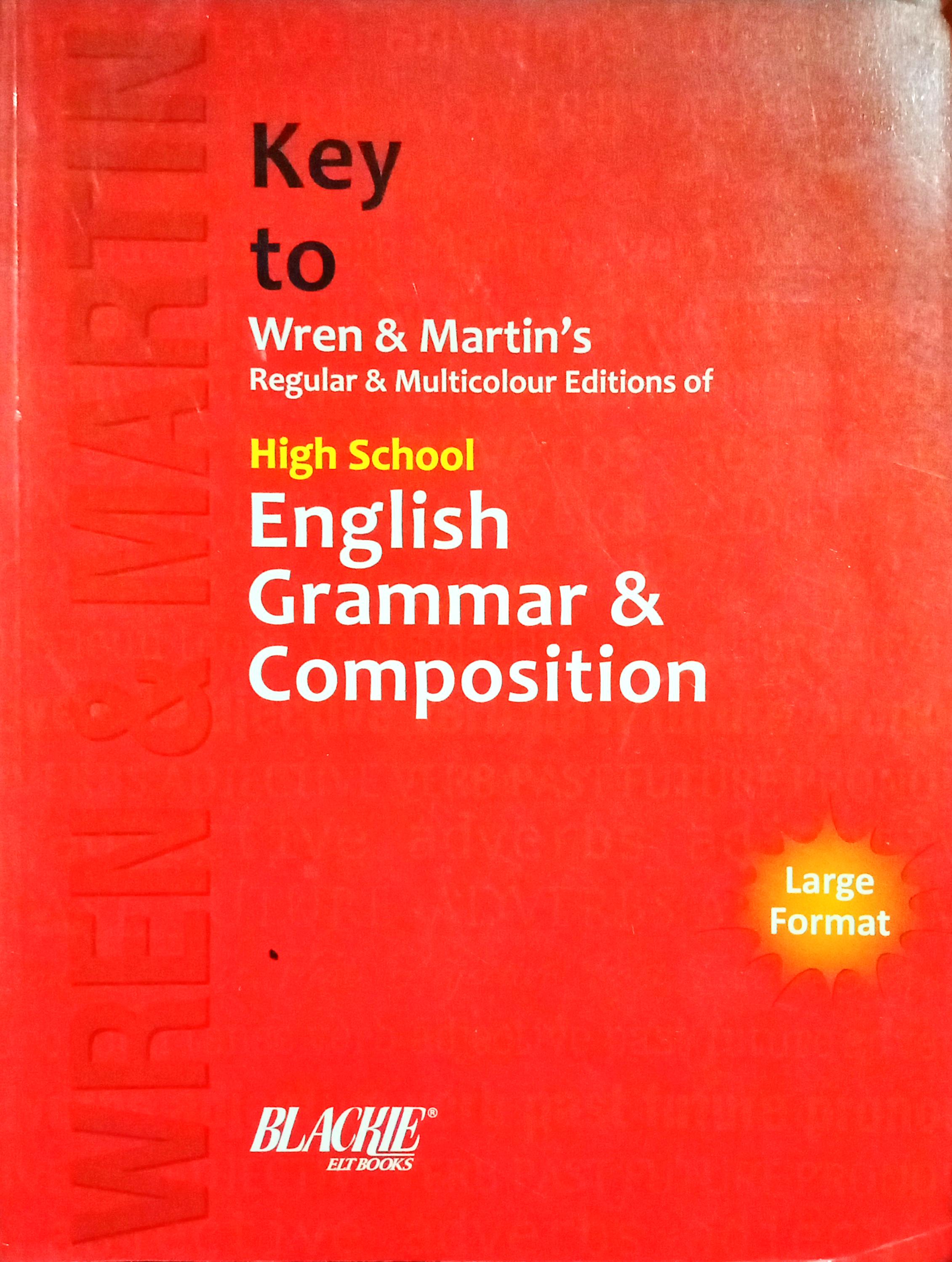 Reviews High School English Grammar & Composition | Wren & Martin's KPSC  Vaani: KPSC Job news, Books Online, Results, cutoff